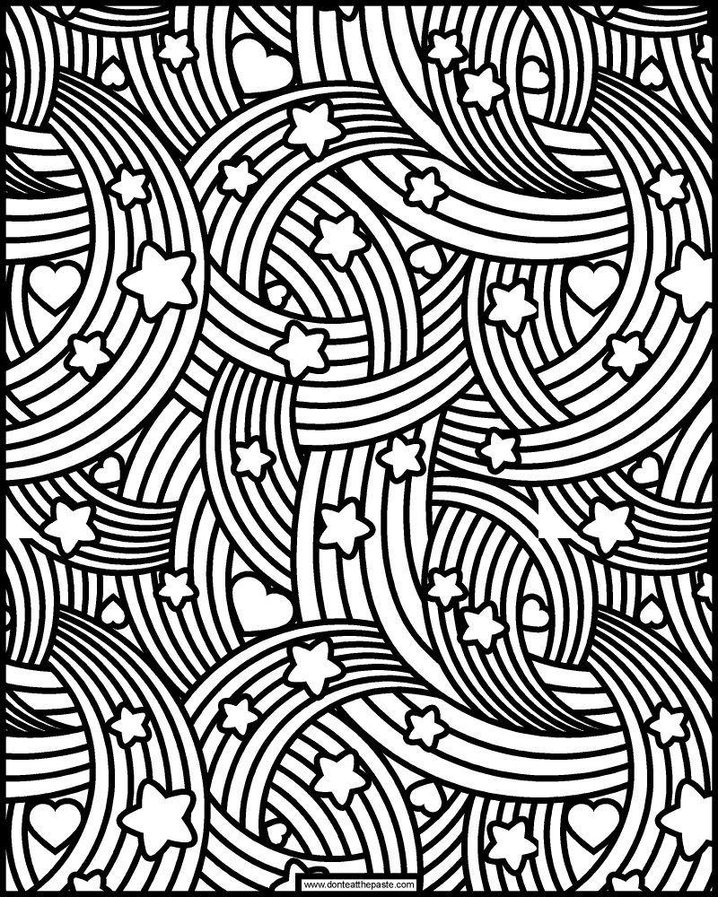 Rainbow Coloring Page Star Coloring Pages Geometric Coloring Pages Love Coloring Pages