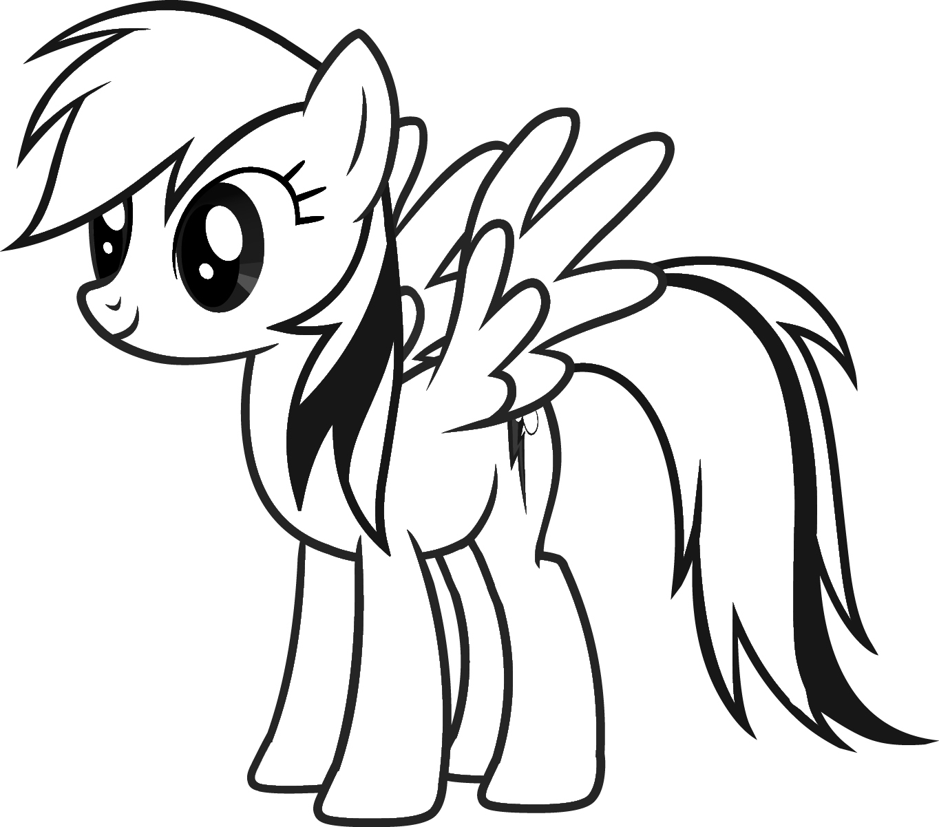 Rainbow Dash Coloring Page Printables