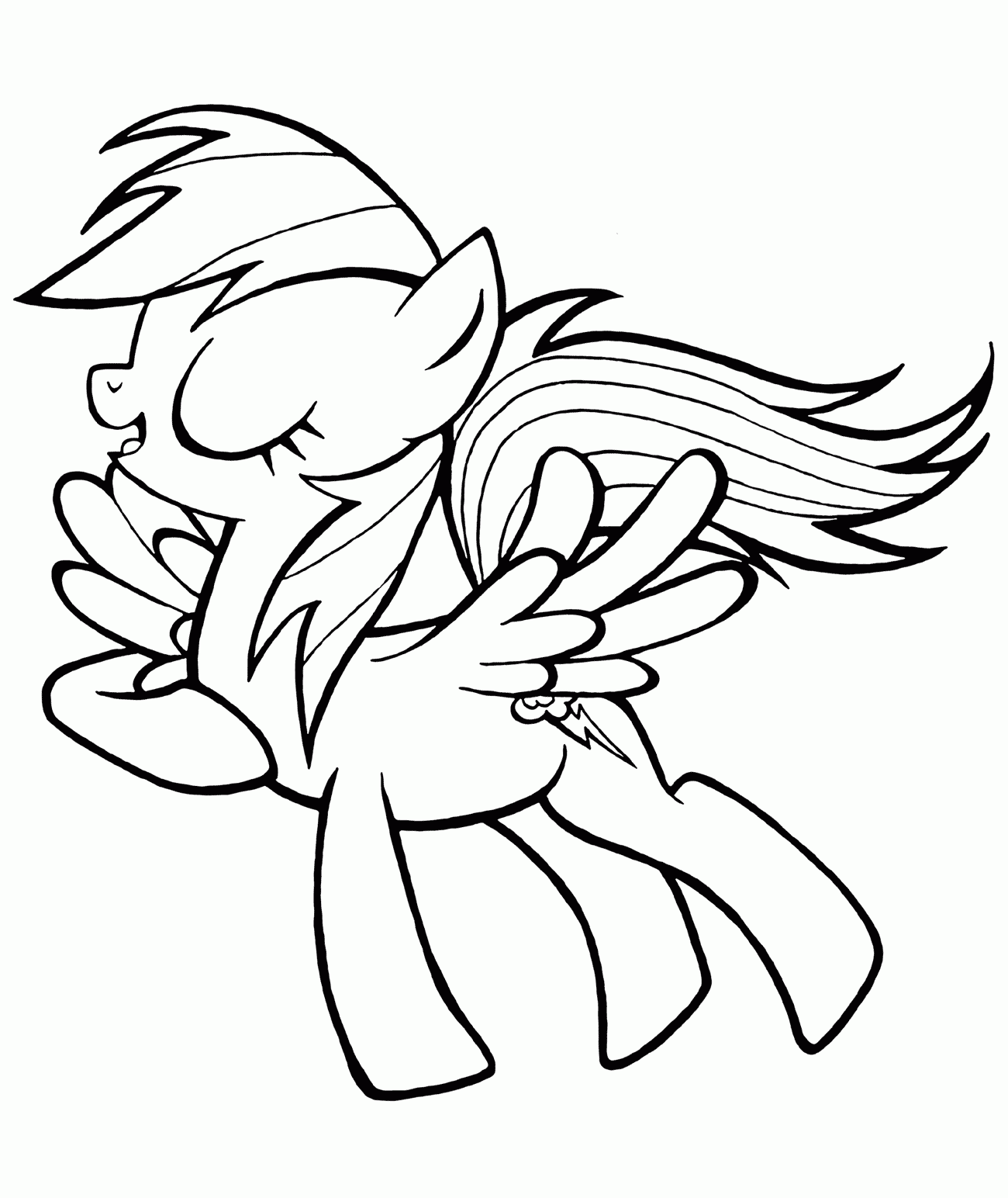 Rainbow Dash Coloring Page Printable