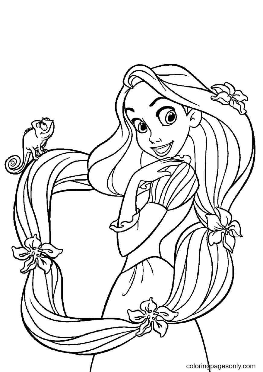 Baby Rapunzel Printable Color Page