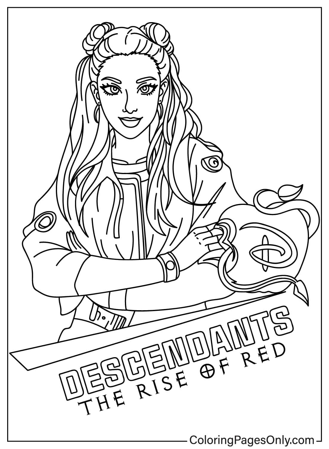 Red From Descendants 4 Free Printable Coloring Pages