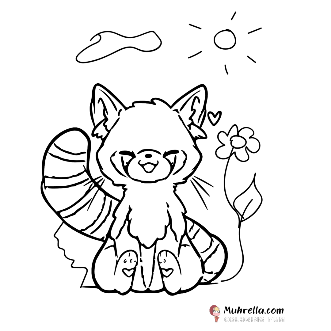 Printable Red Panda Coloring Pages