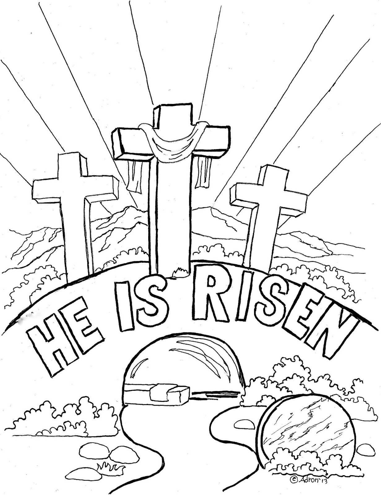 Printable Easter Coloring Pages Religious