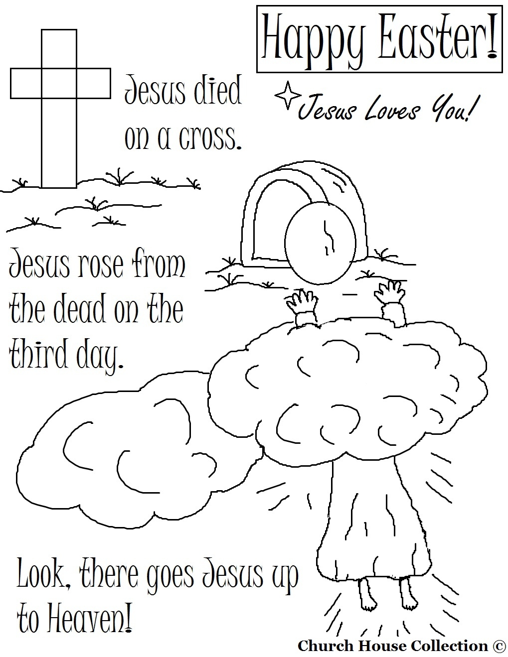 Easter Religious Coloring Pages Printable