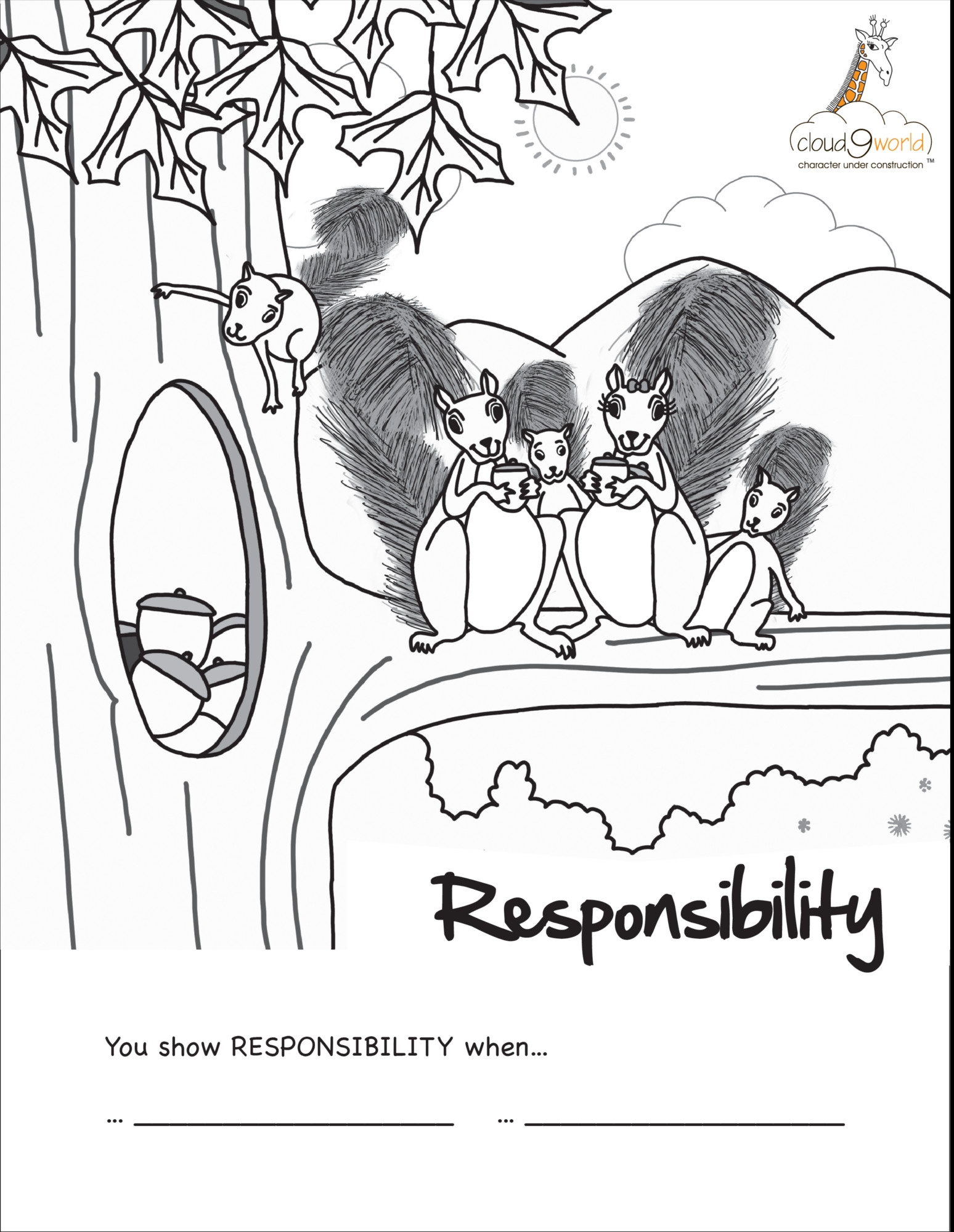 Responsibility Printable Coloring Pages Sketch Coloring Page