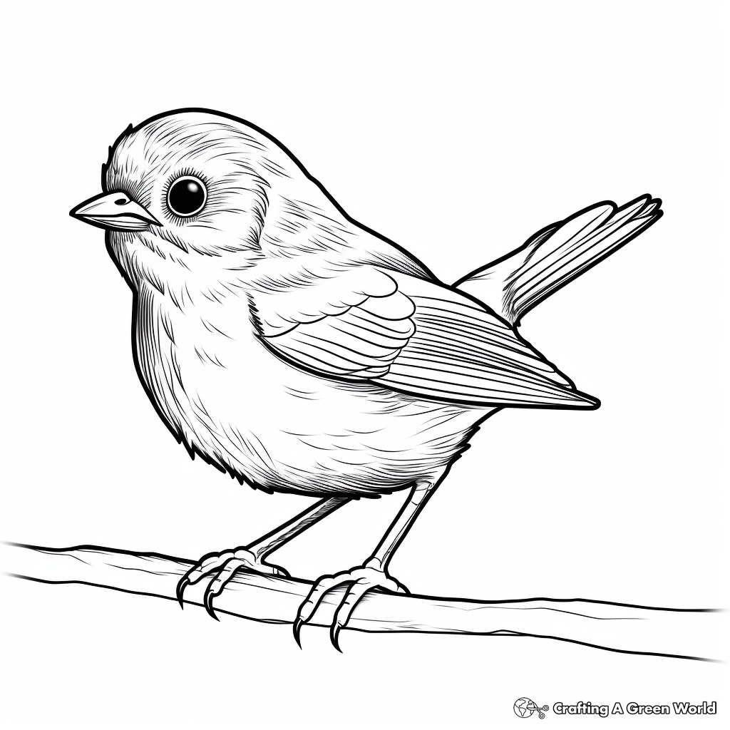 Printable Realistic Robin Coloring Pages