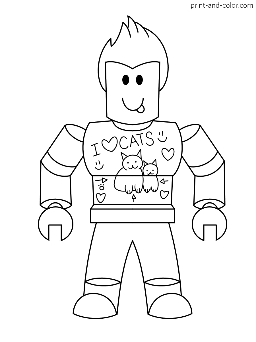 Roblox Printable Color Pages