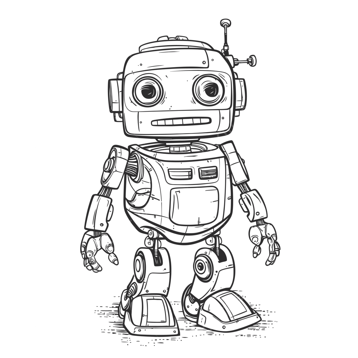 Robot Coloring Pages Robot Coloring Page Printable Robot Coloring Pages For Kids Outline Sketch