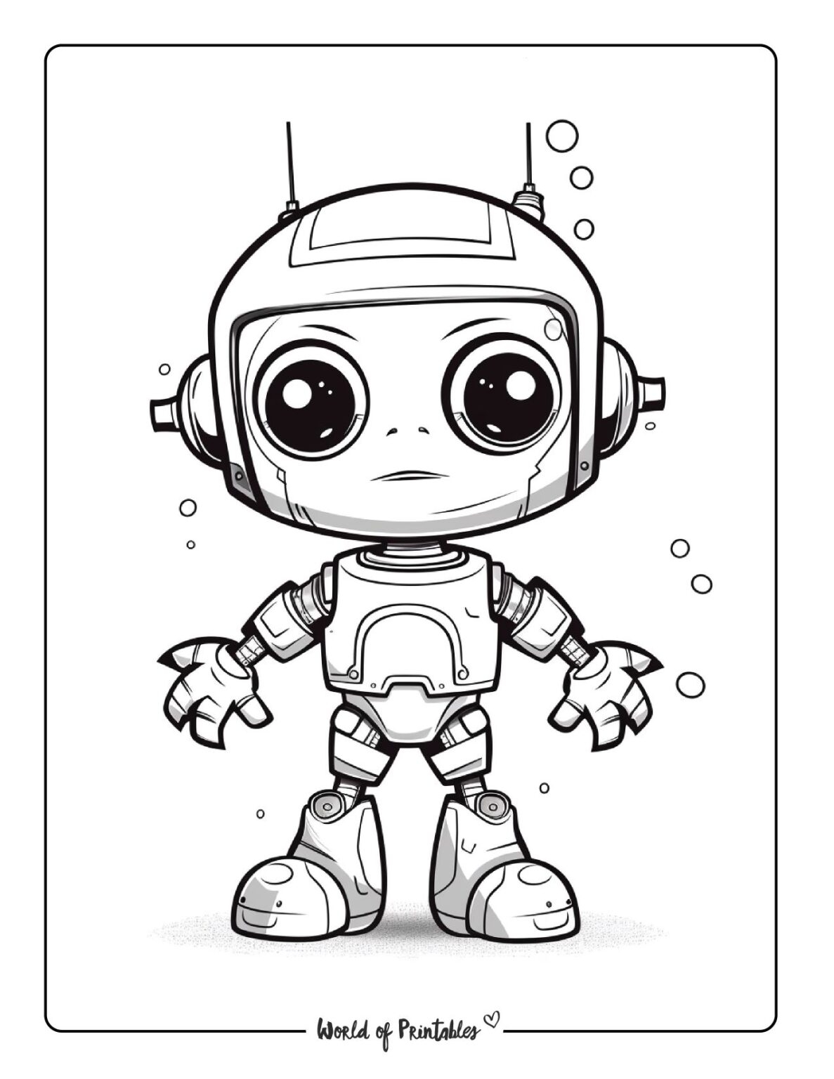 Robot Coloring Pages World Of Printables
