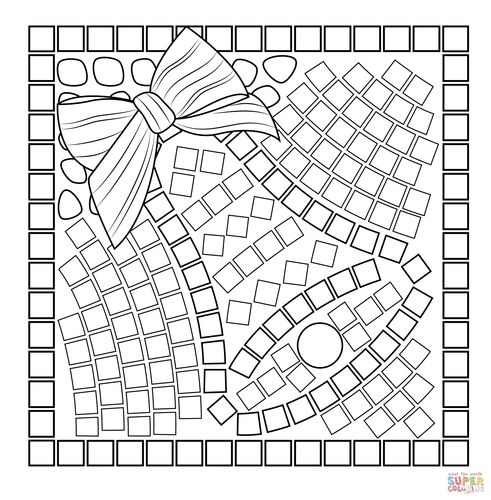 Roman Mosaic Coloring Pages Coloring Home