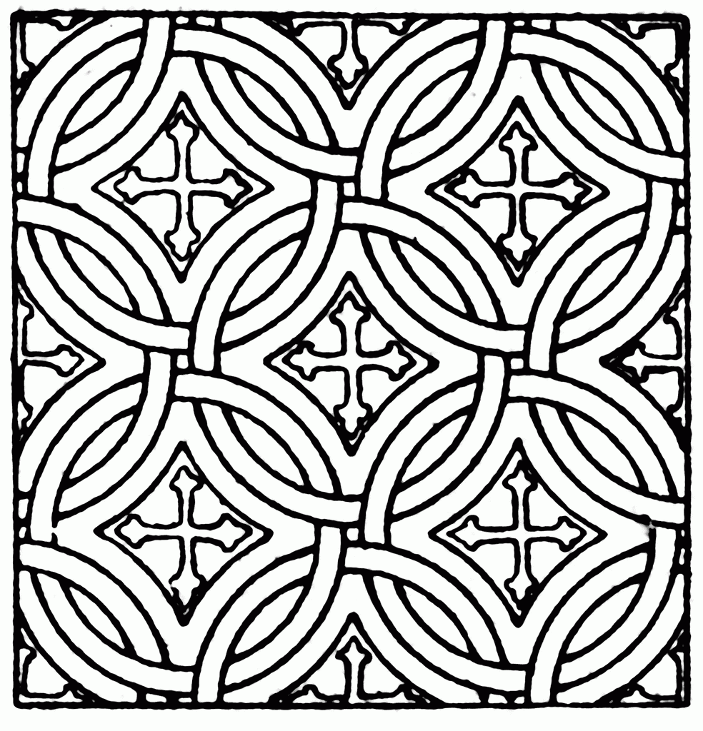 Printable Roman Mosaic Coloring Pages