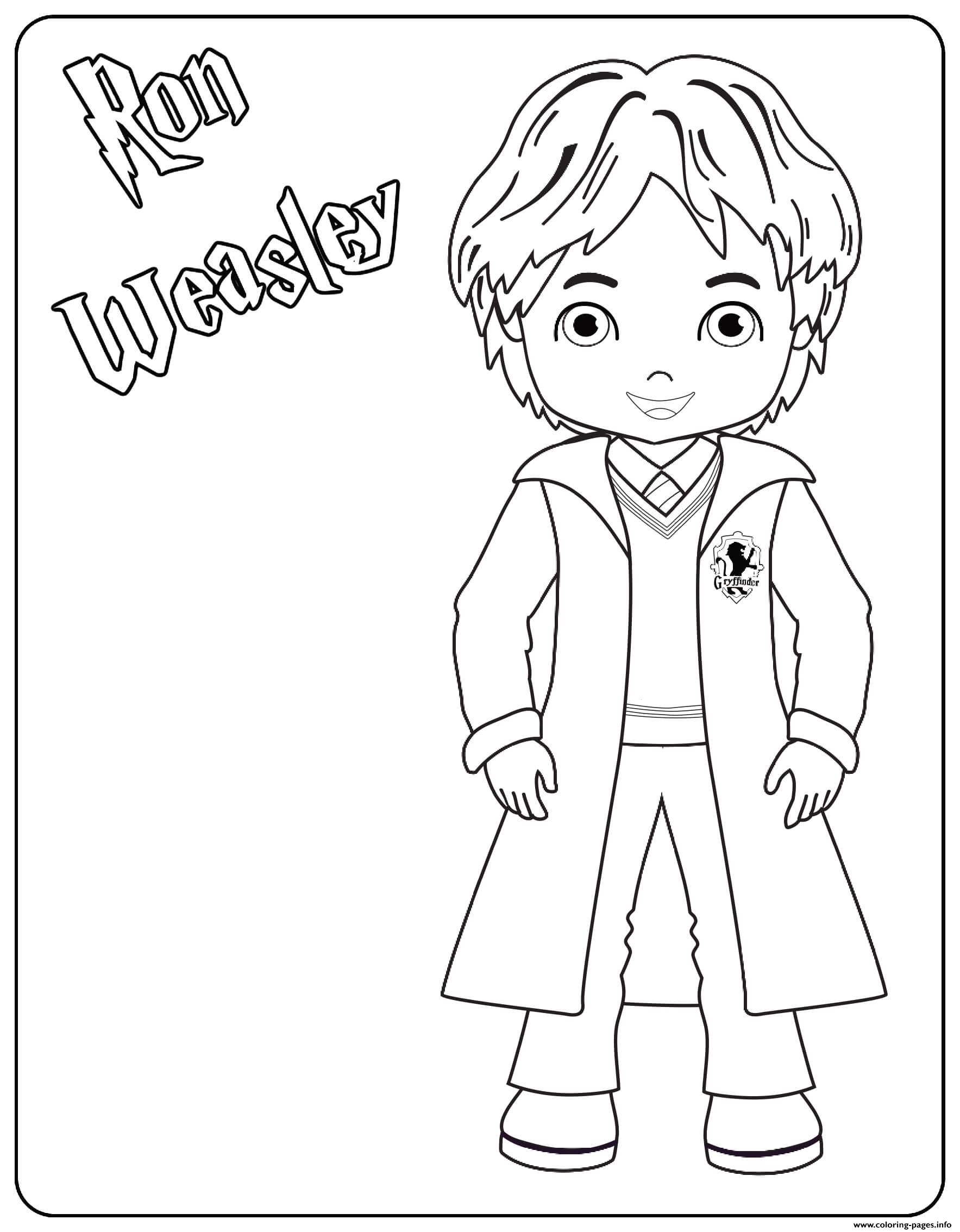 Ron Weasley Coloring Page Printable