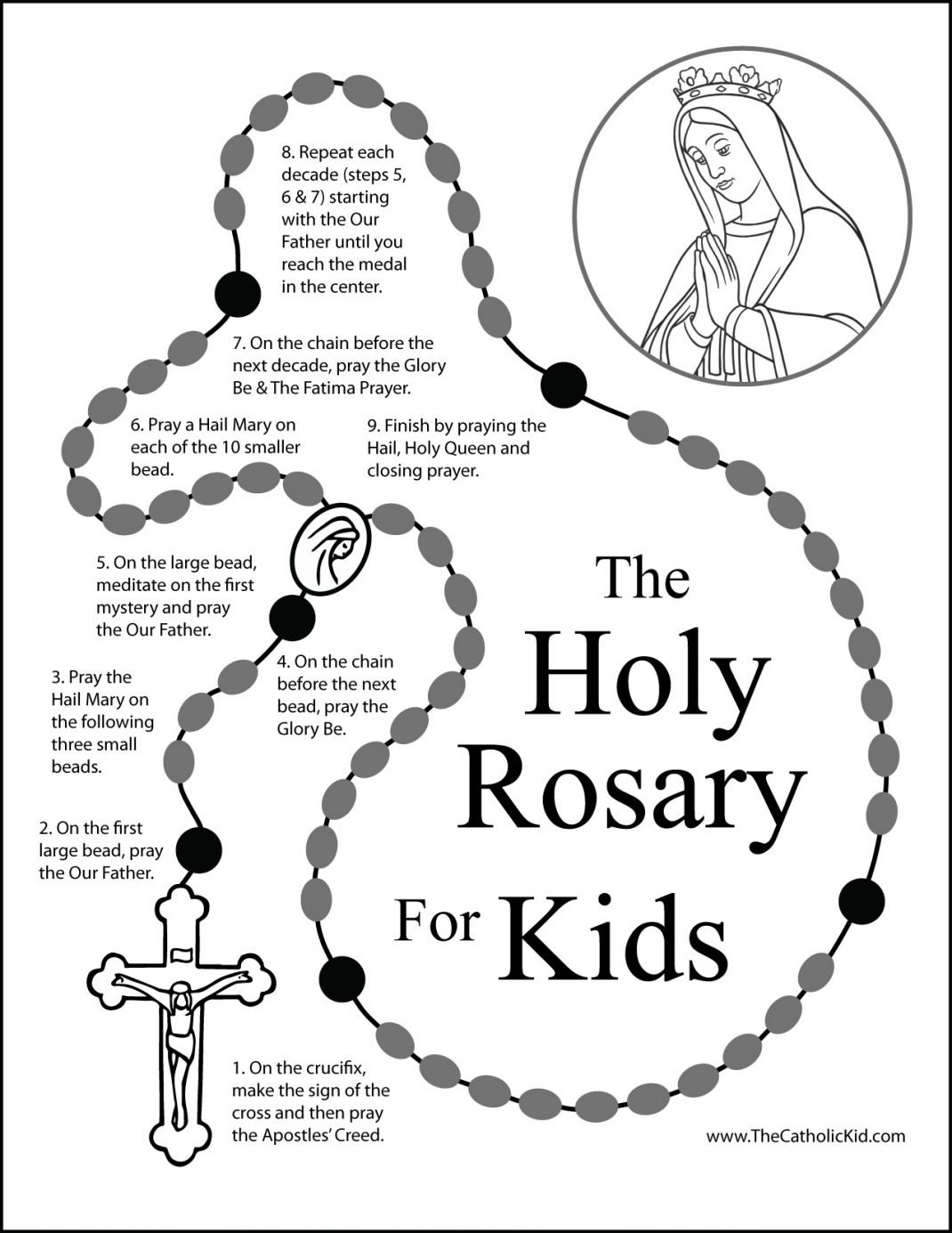 Free Printable Rosary Coloring Pages