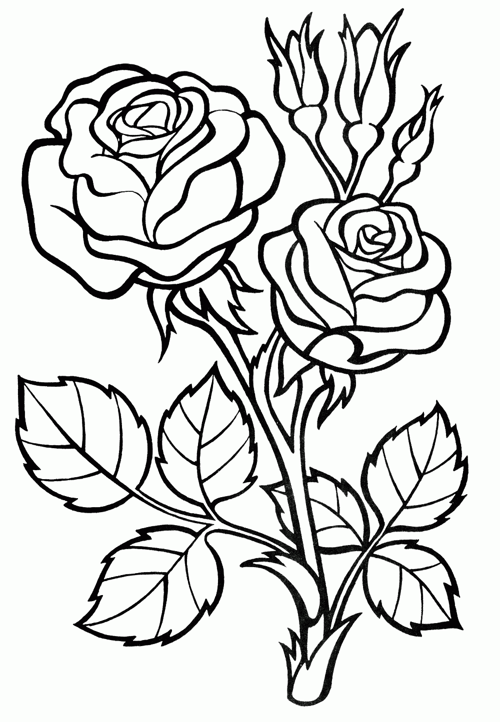 Roses Coloring Pages To Download And Print For Free
