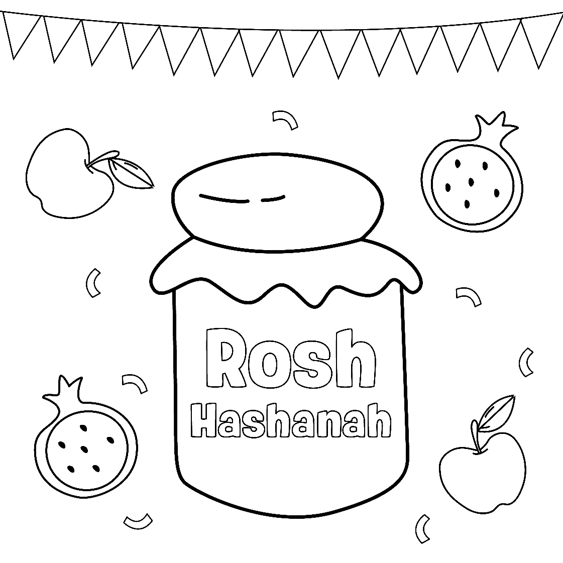 Rosh Hashanah Printable Coloring Pages