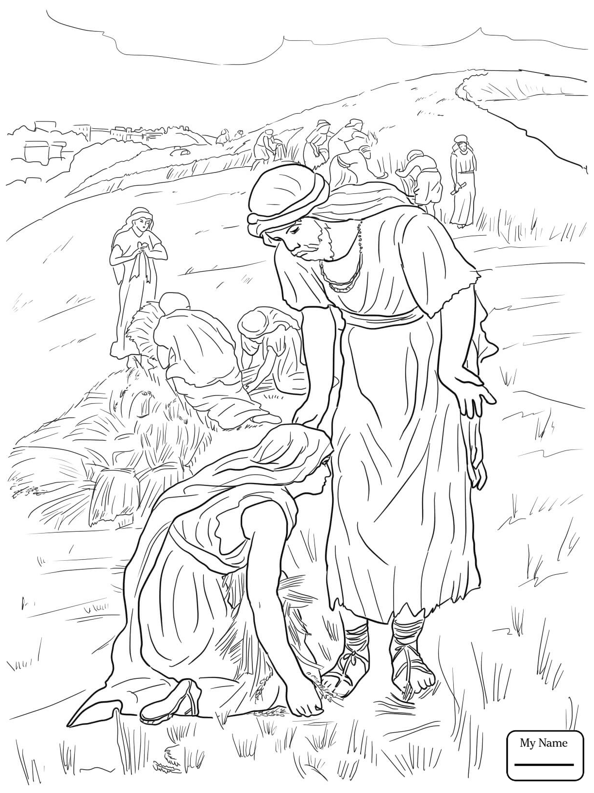 Ruth Naomi Coloring Page Printable
