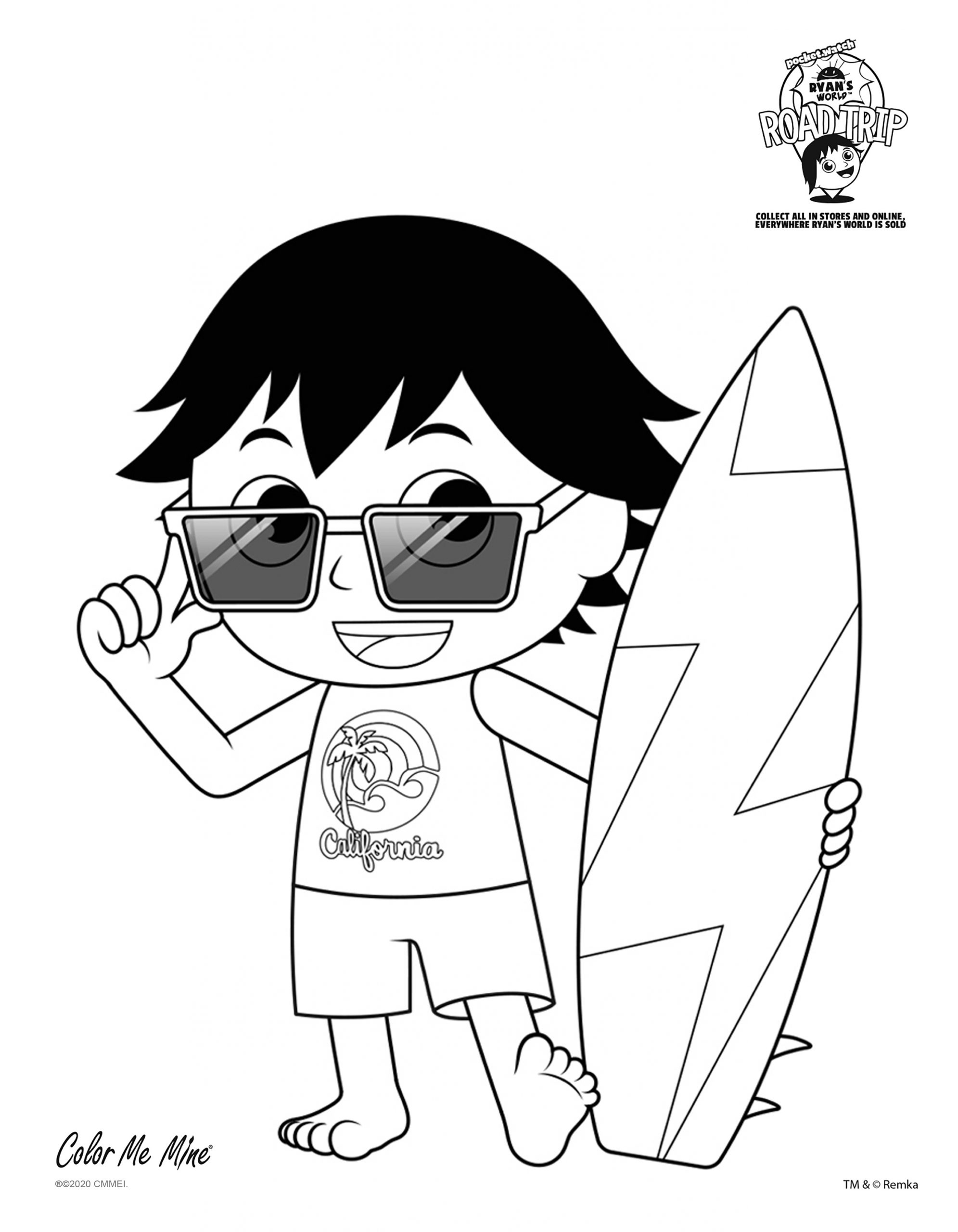 Ryan's World Printable Coloring Pages