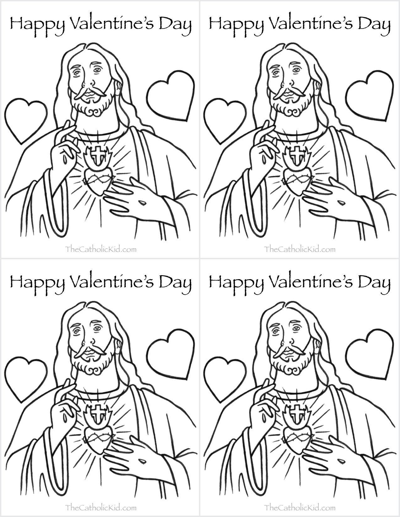 Saint Valentine Coloring Page