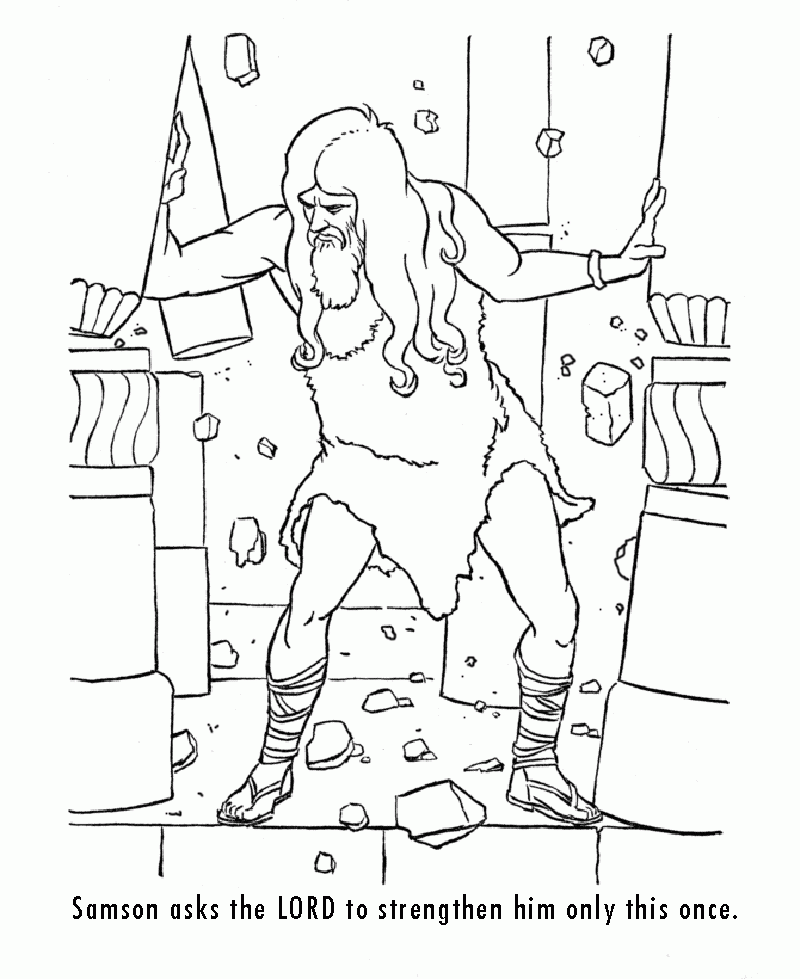 Samson Coloring Page Coloring Pages For Kids And For Adults Coloring Home