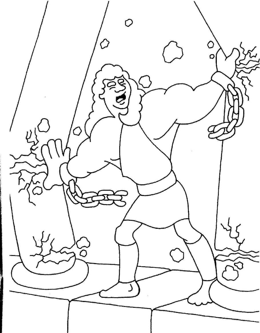 Samson Coloring Pages Coloring Home