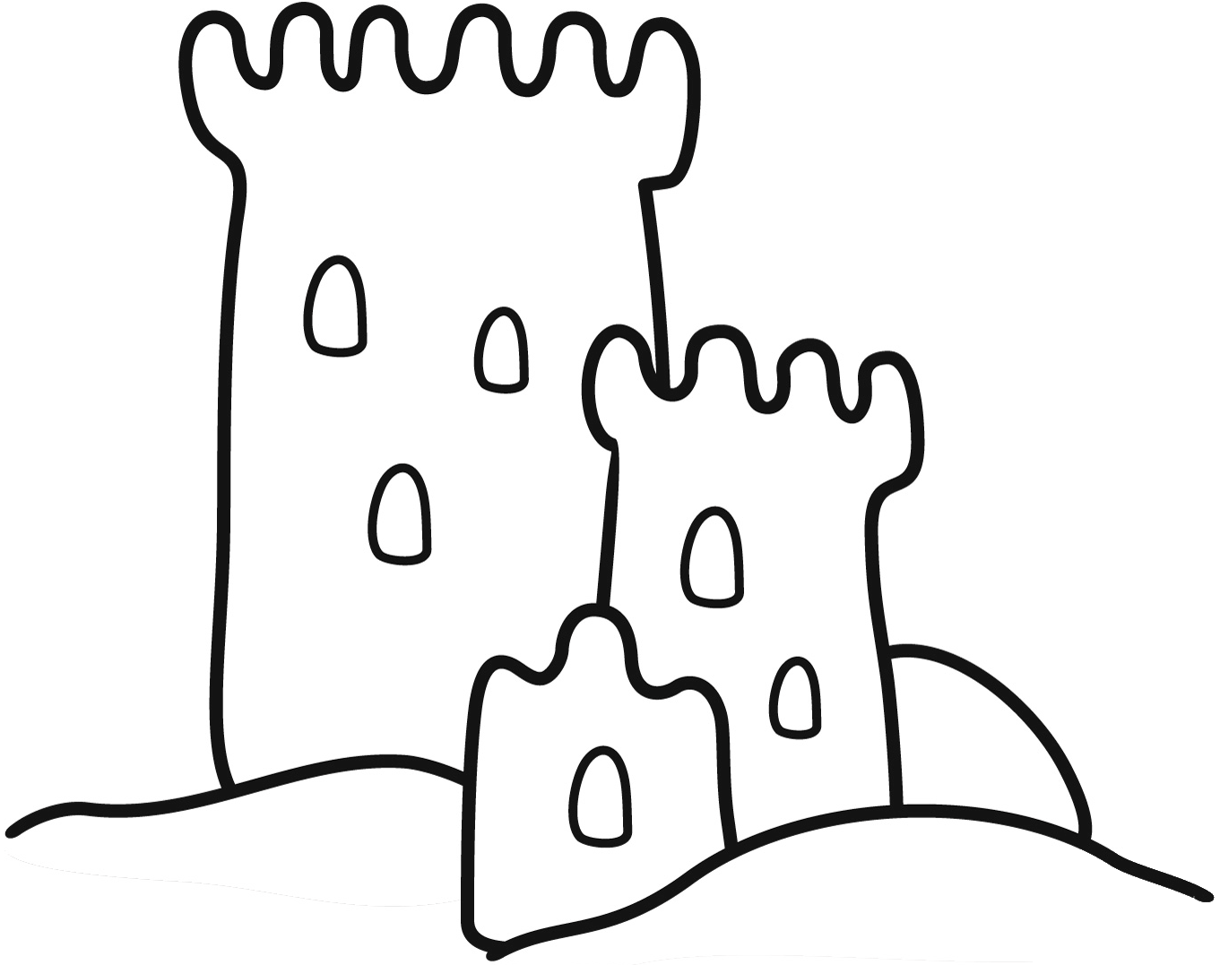 Sand Castle Coloring Page ColouringPages