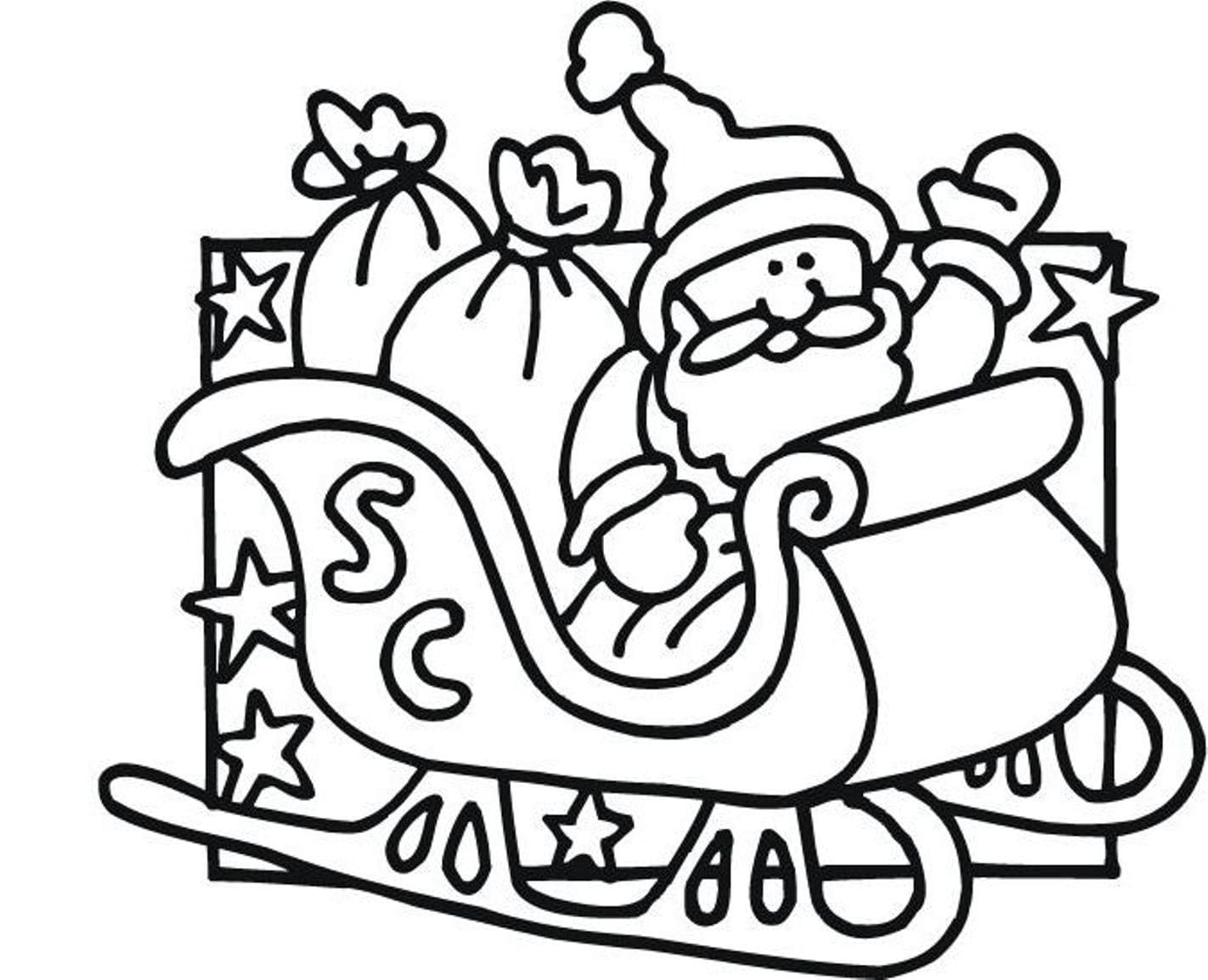 Printable Sleigh Coloring Pages