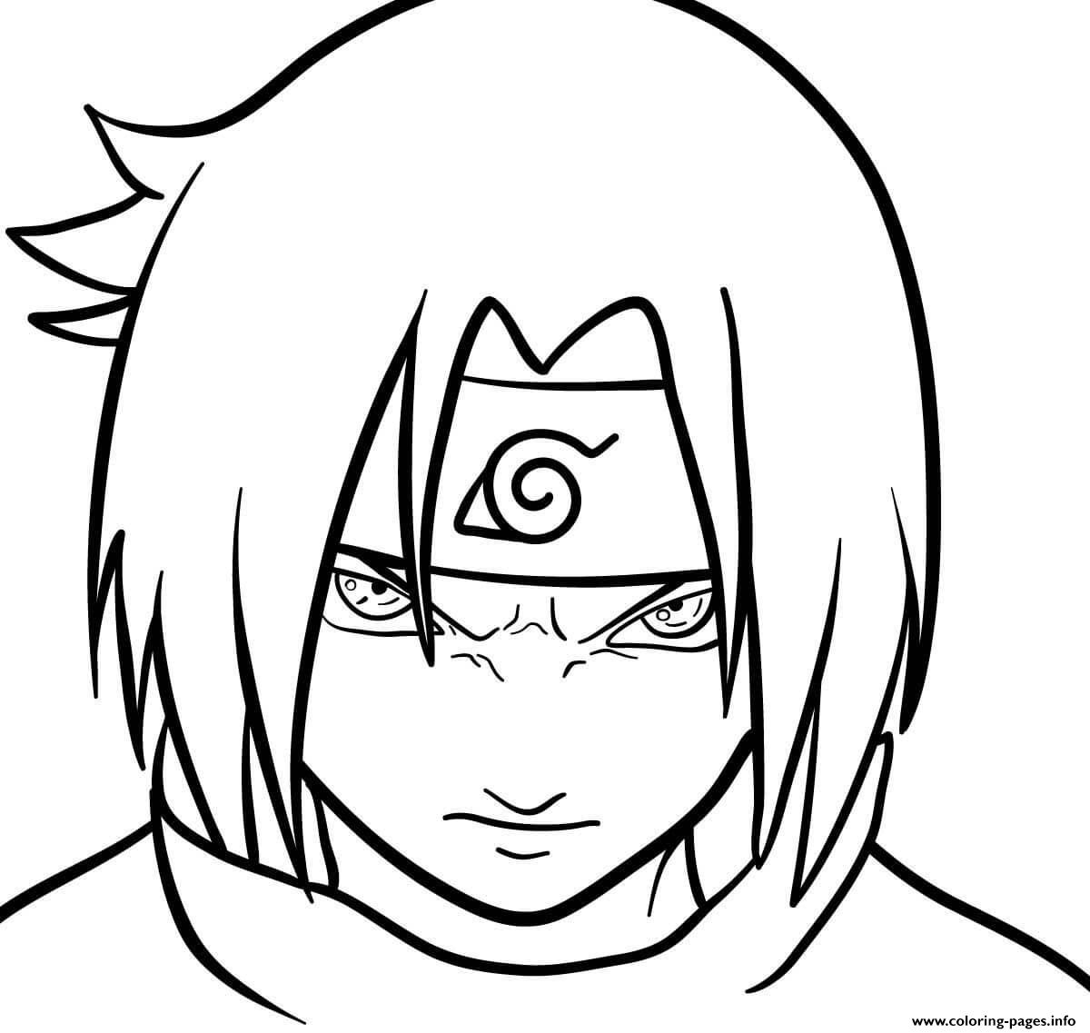 Sasuke Coloring Page Printable