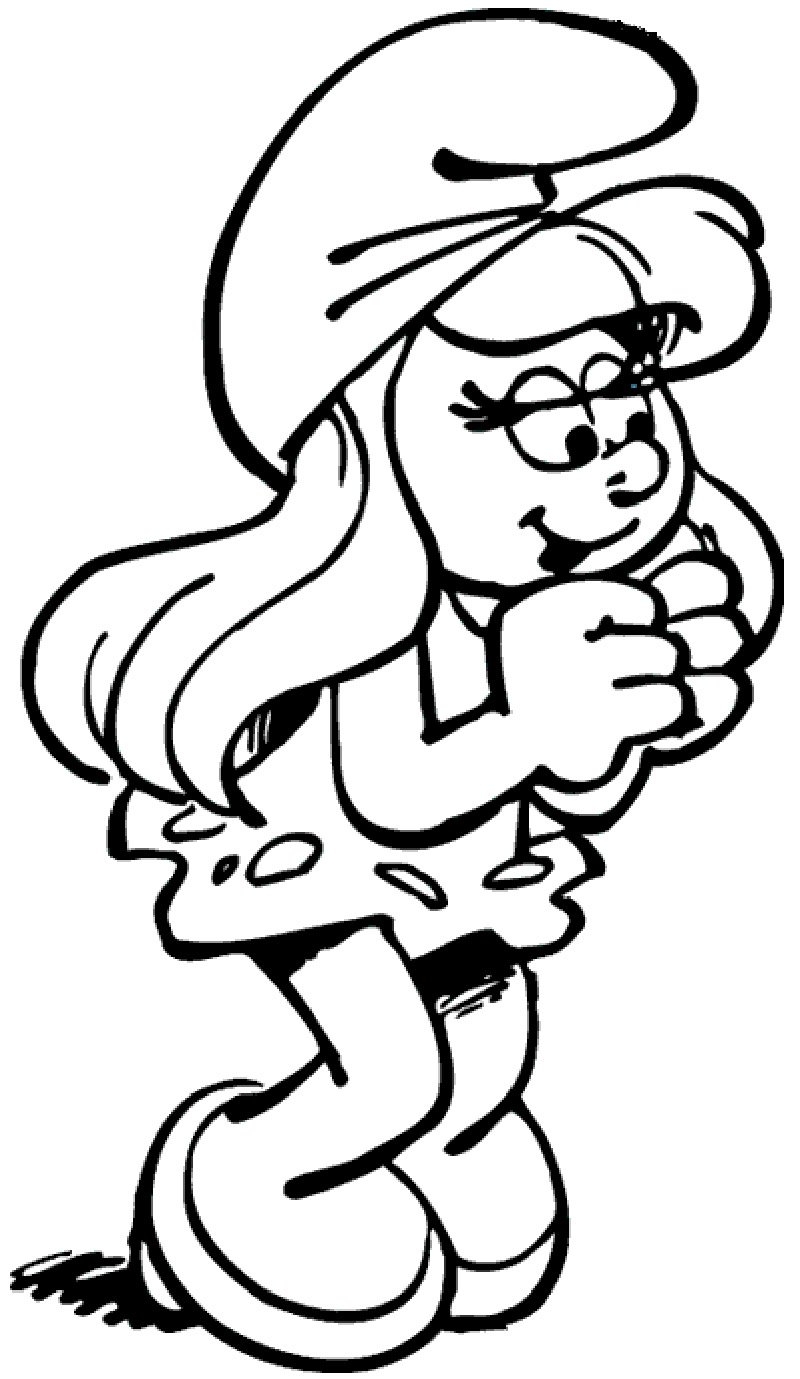 Printable Coloring Pages Smurfette