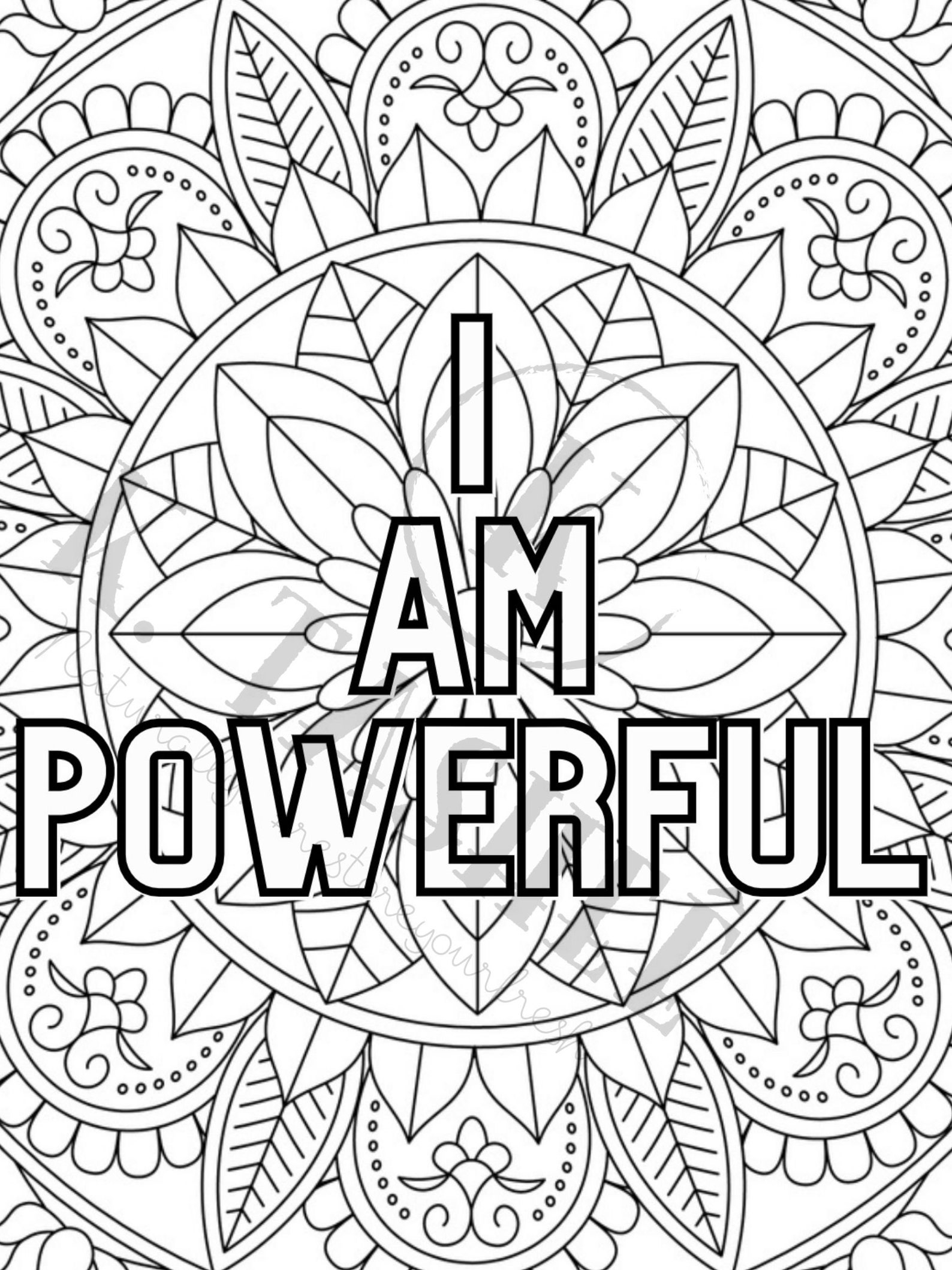 Self Care Adult Coloring Pages Self Love Affirmations Etsy