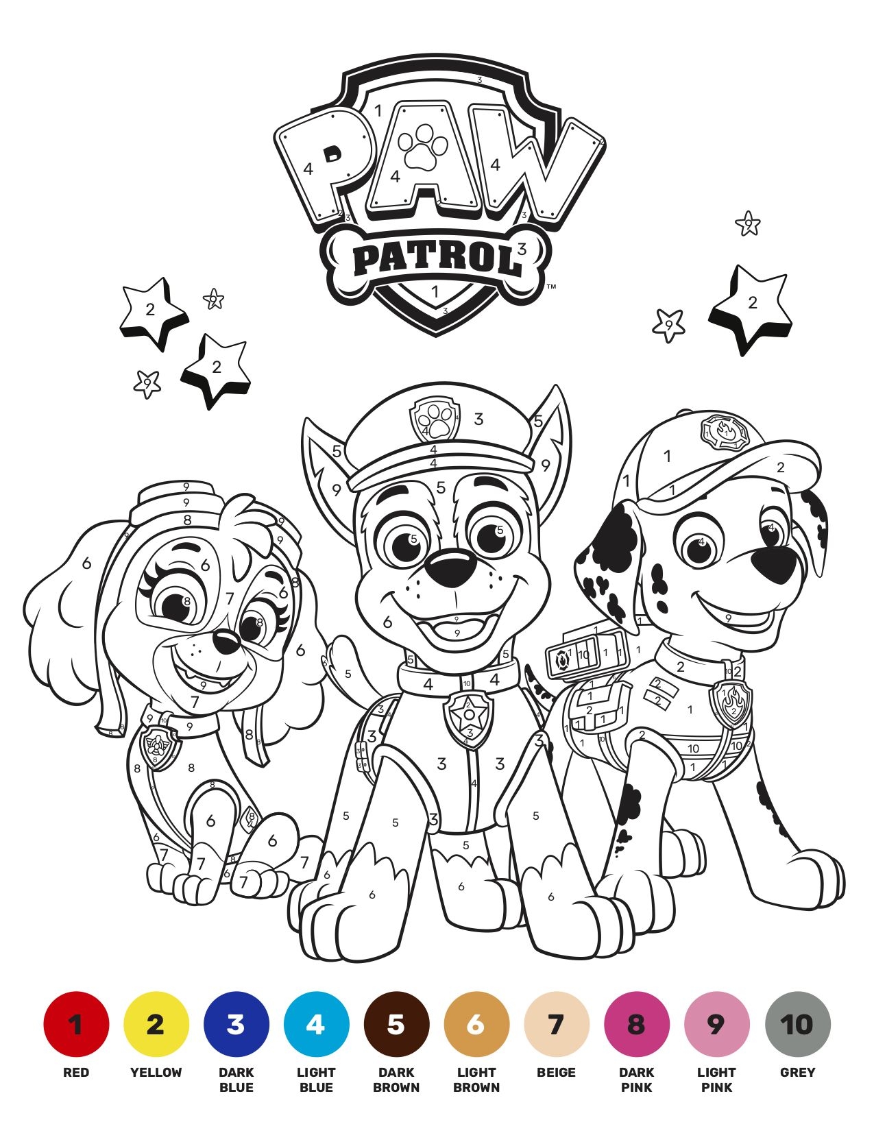 Printable Paw Patrol Coloring Pages