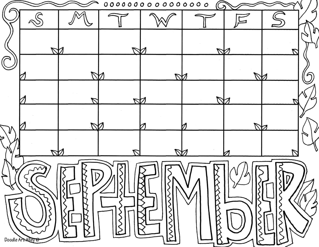Free Printable September Coloring Pages