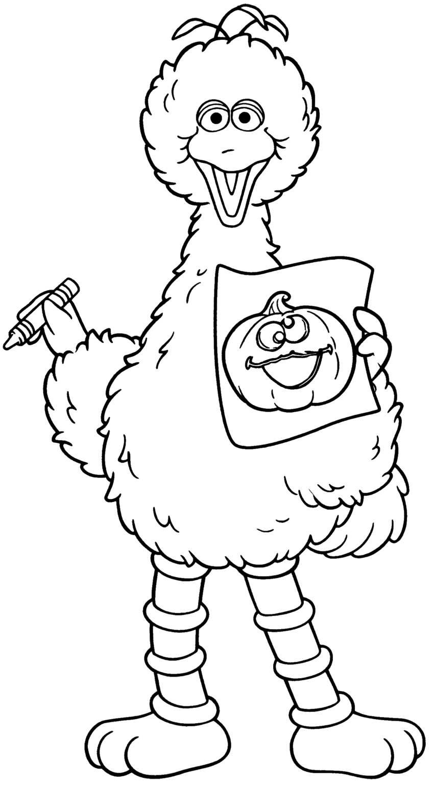 Sesame Street Coloring Pages Free Printable Coloring Page