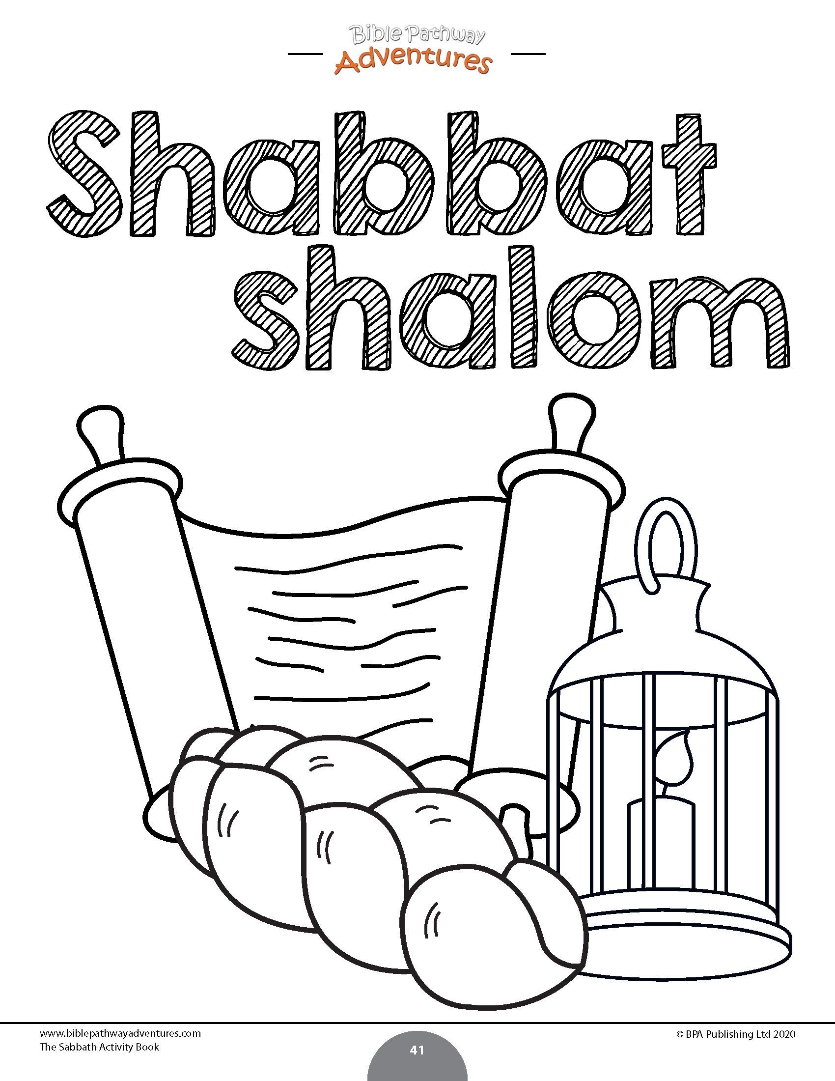Shabbat Coloring Pages Printable Sketch Coloring Page