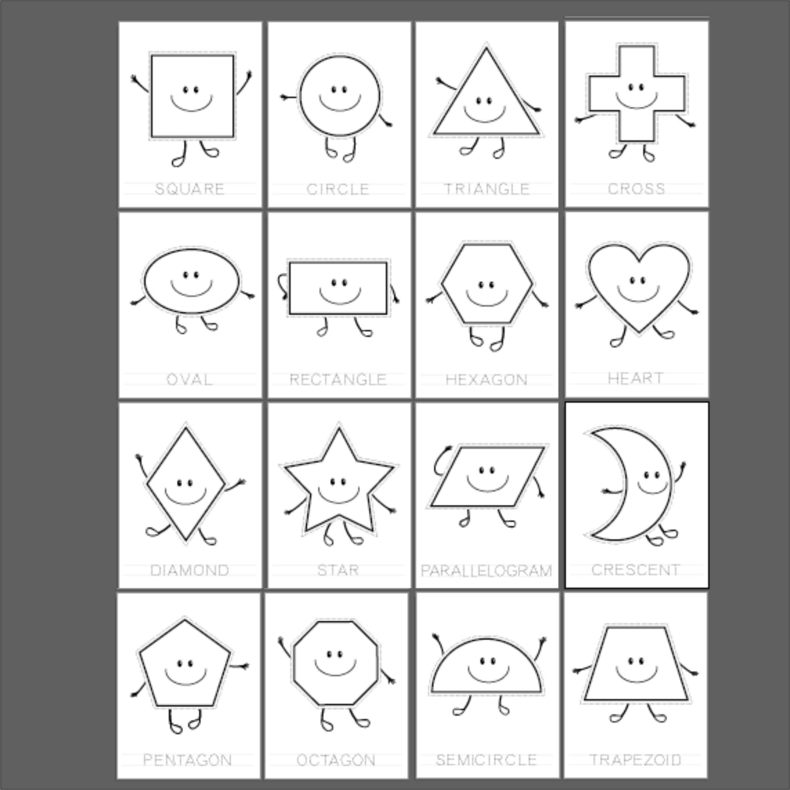 Shapes Printable Coloring Pages Worksheets For Kids Learning Shapes Homeschool Printable