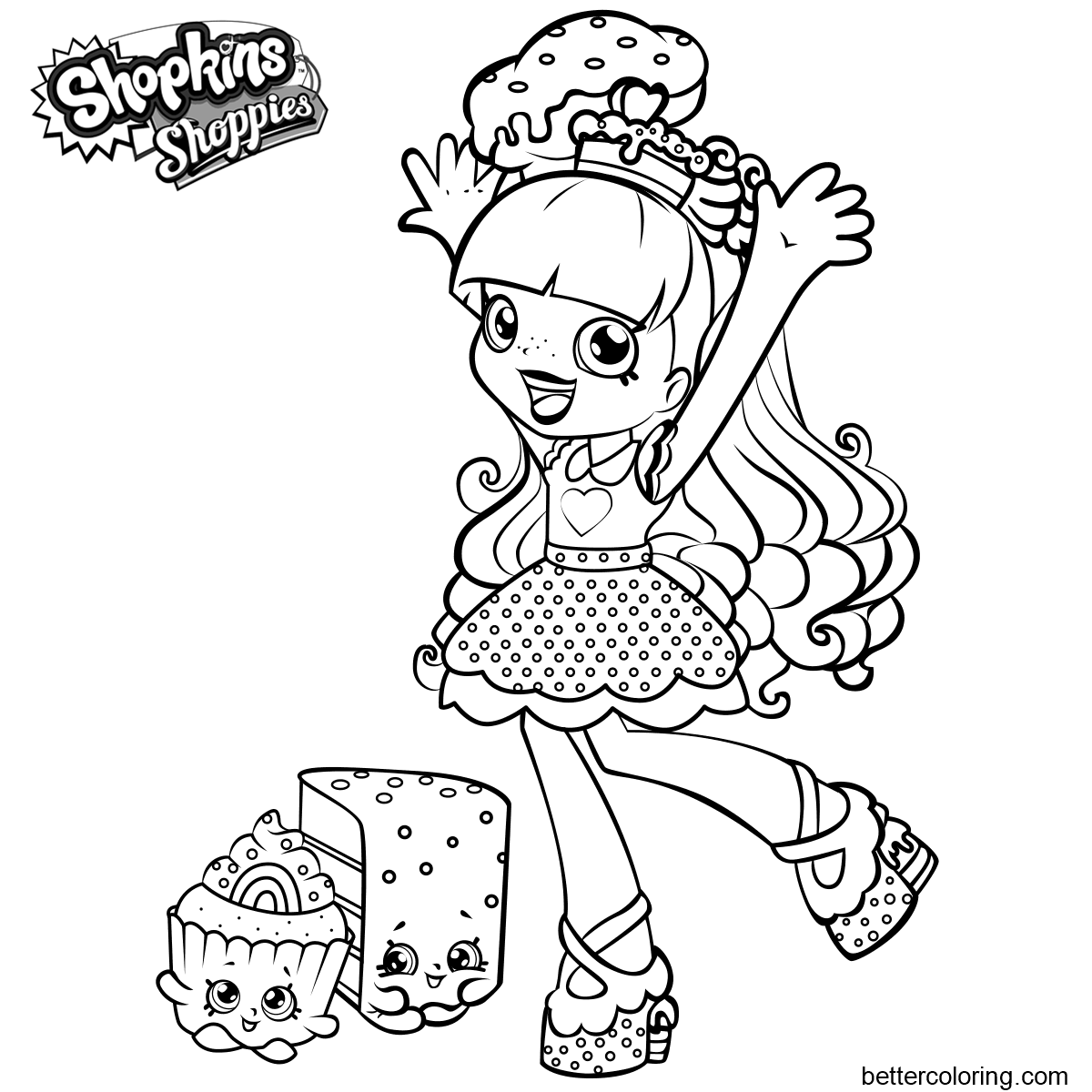 Shoppies Coloring Pages Rainbow Kate Free Printable Coloring Pages