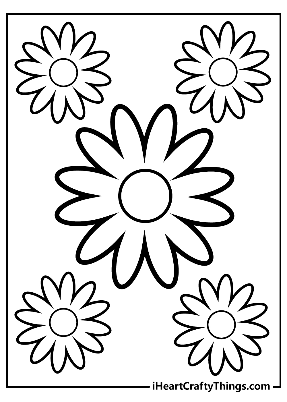 Simple Flower Coloring Pages Updated 2021