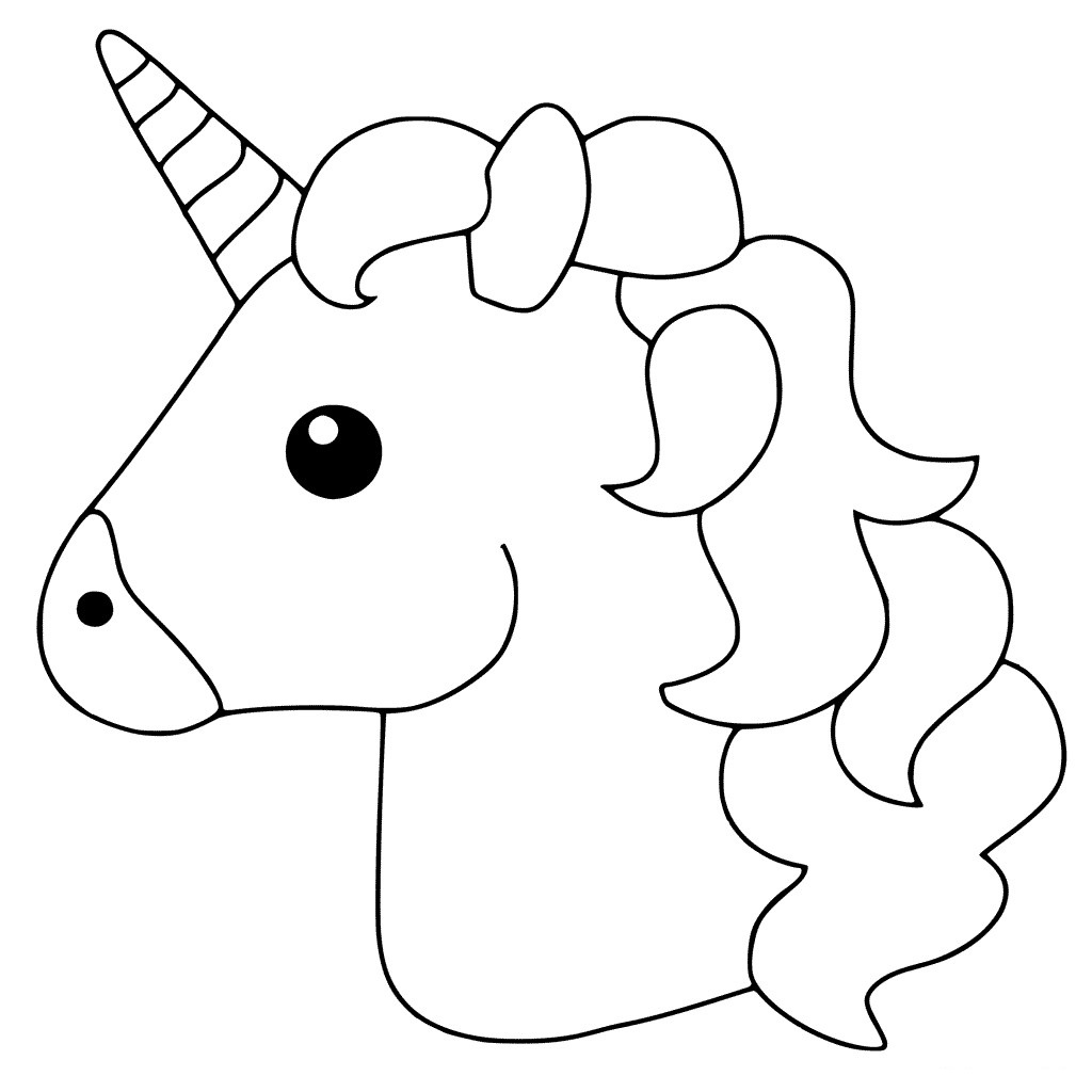 Easy Printable Unicorn Coloring Pages
