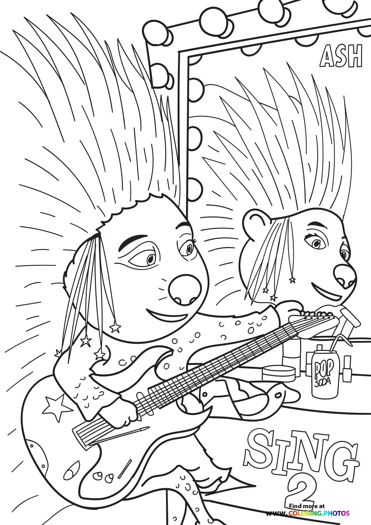 Sing 2 Coloring Pages For Kids Free And Easy Print Or Download