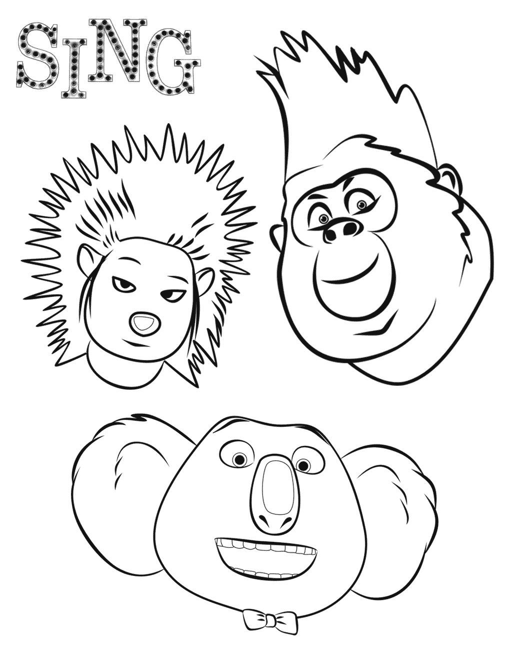 Sing Coloring Pages Best Coloring Pages For Kids