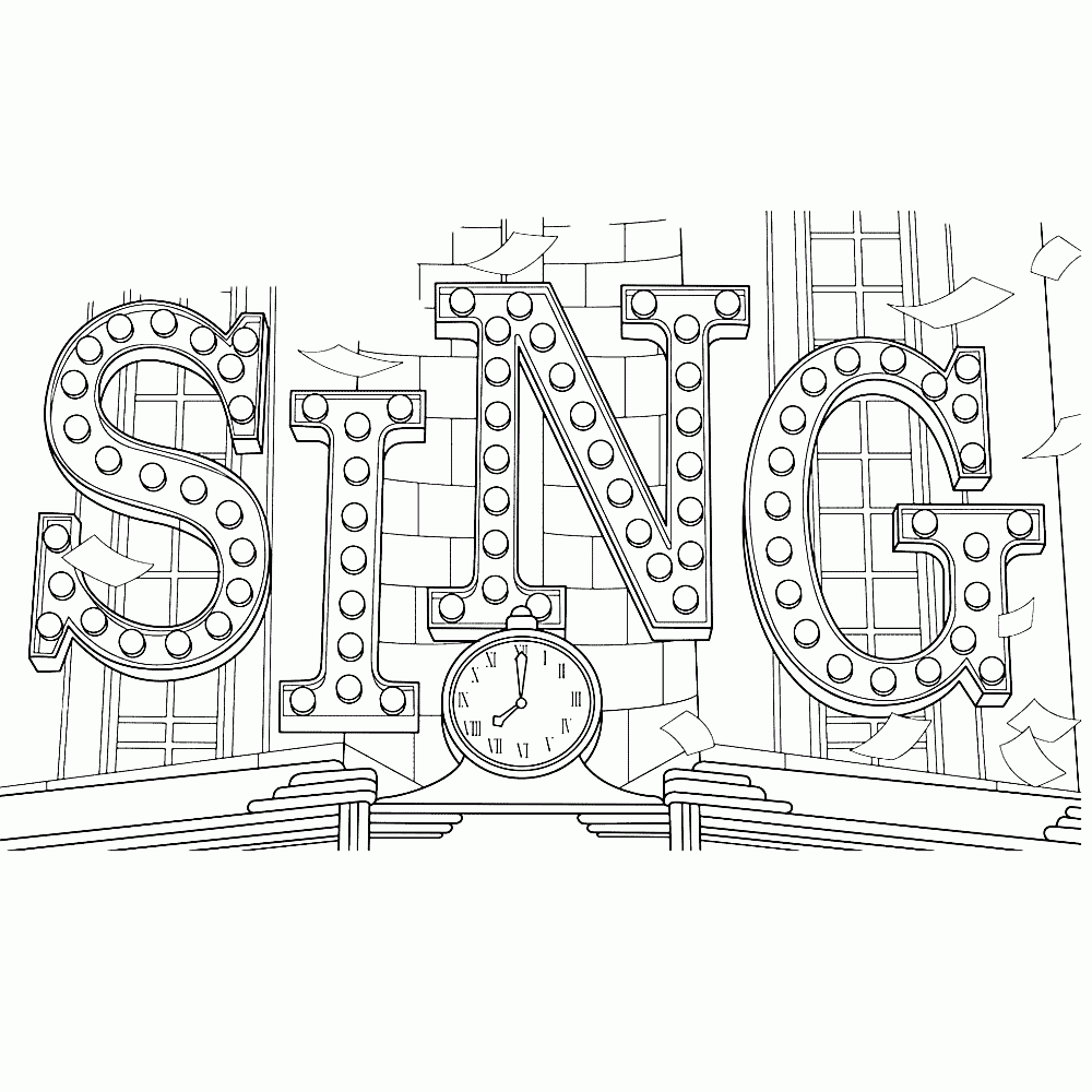Sing Movie Coloring Pages Coloring Home