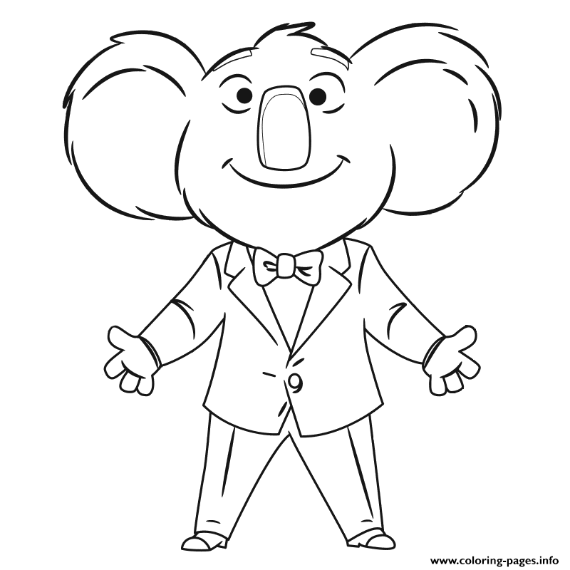 Printable Sing Coloring Pages