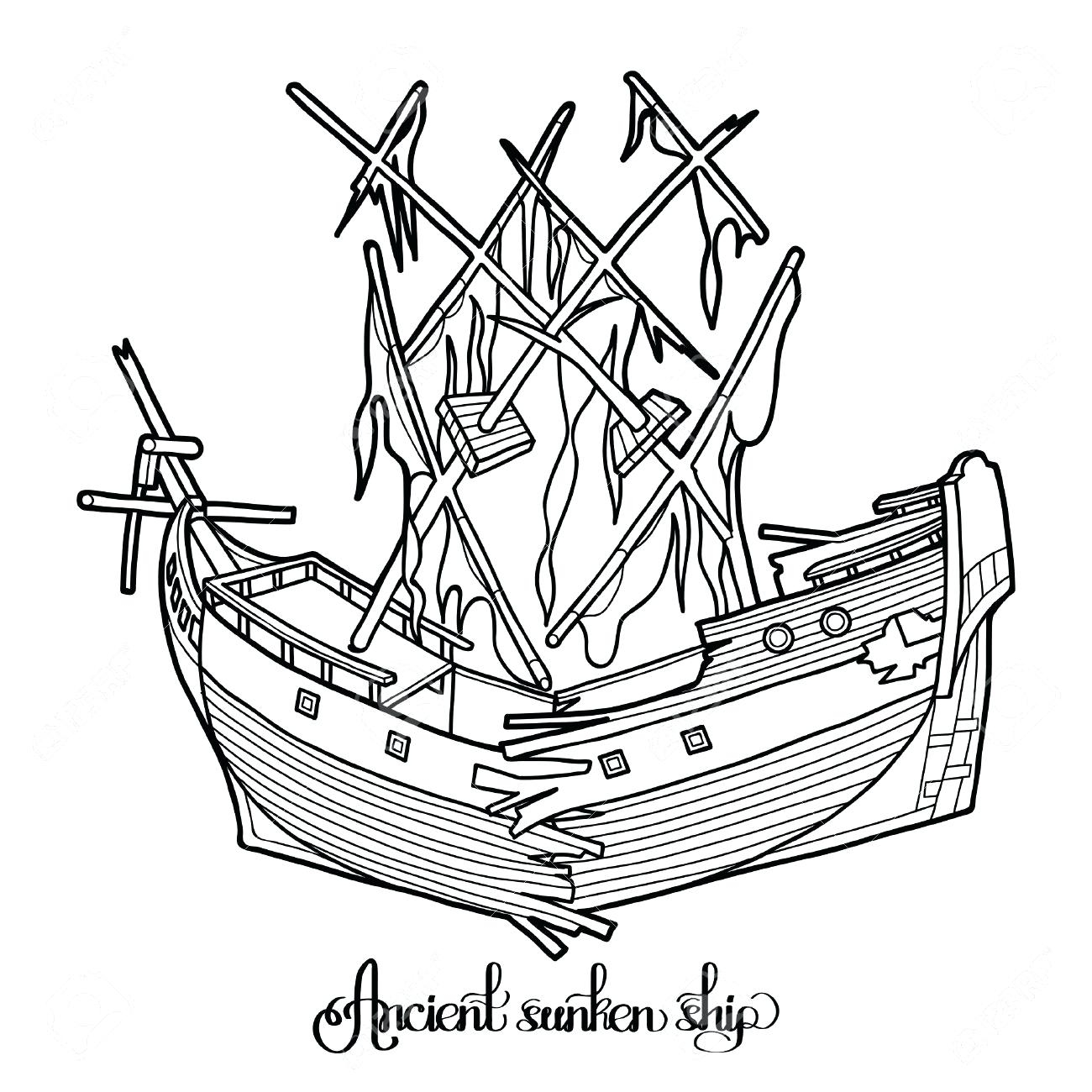 Printable Sinking Battleships Coloring Pages