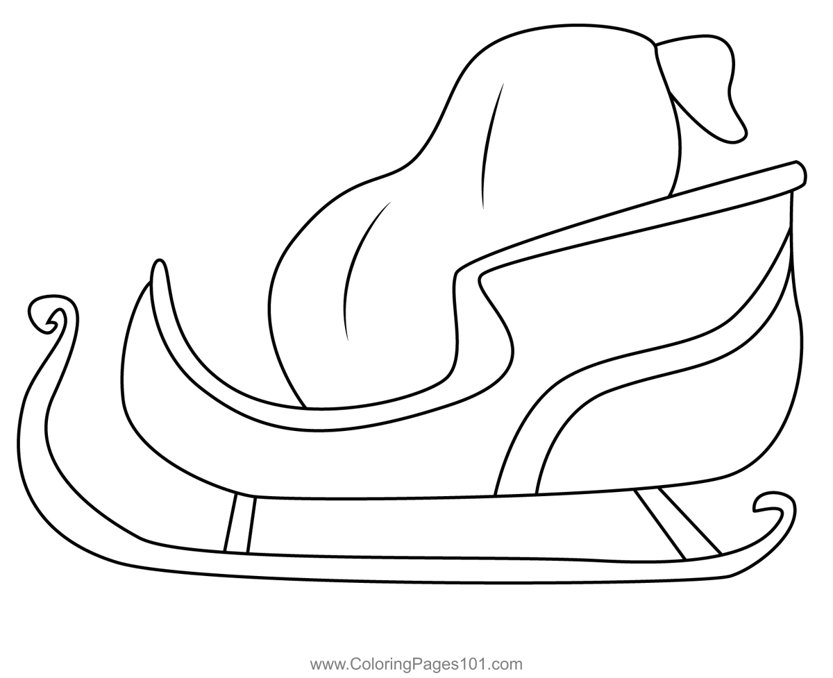 Sleigh Coloring Page For Kids Free Santa S Sleigh Printable Coloring Pages Online For Kids