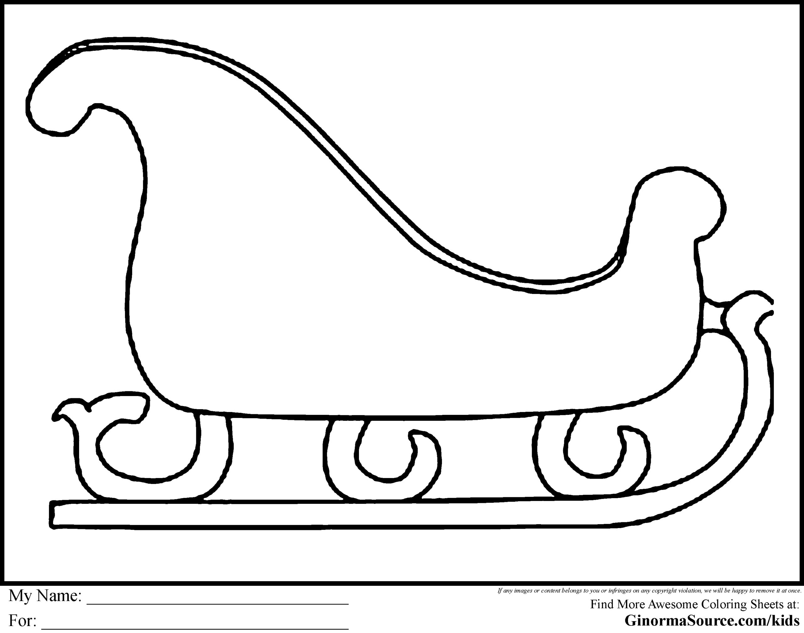 Sleigh Coloring Pages