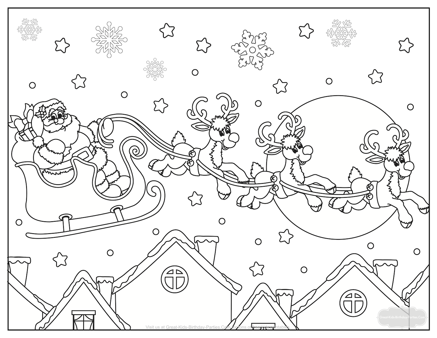 Sleigh Coloring Pages Printable Coloring Pages