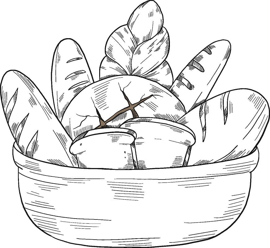 Sliced Baked Bread Coloring Page Free Printable Coloring Pages For Kids