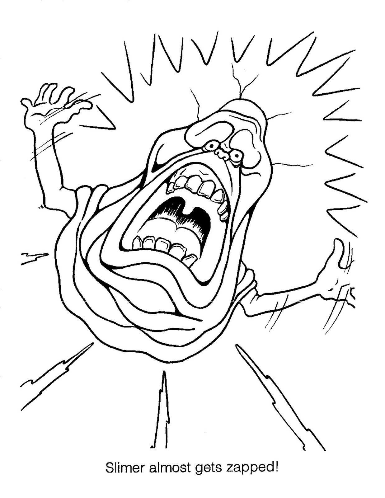 Slimer Printable Coloring Page