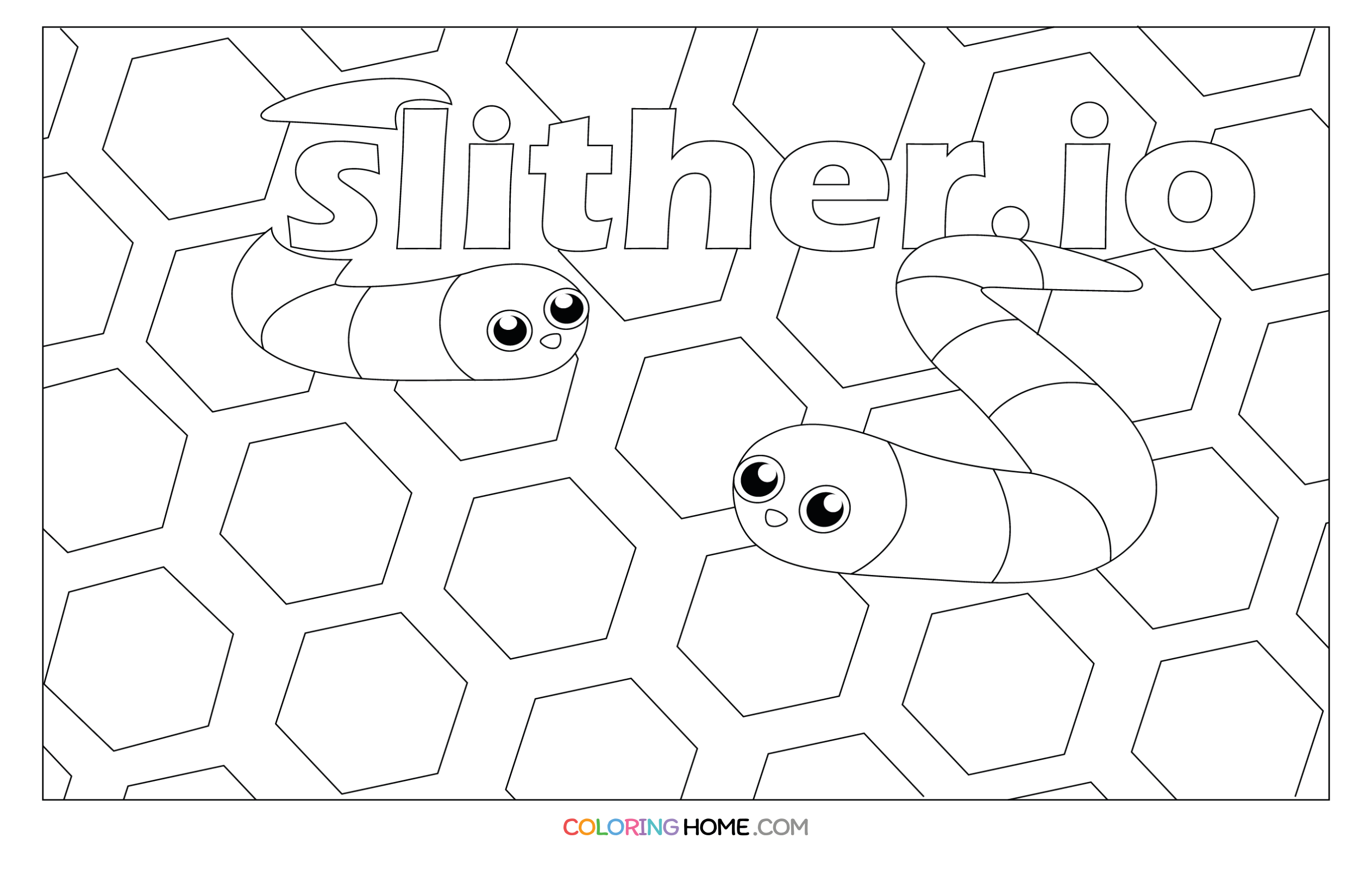 Slither Io Coloring Page Coloring Home