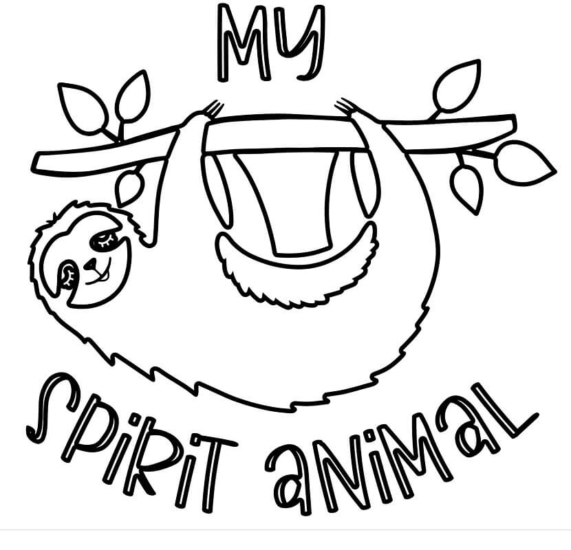 Free Printable Sloth Coloring Pages