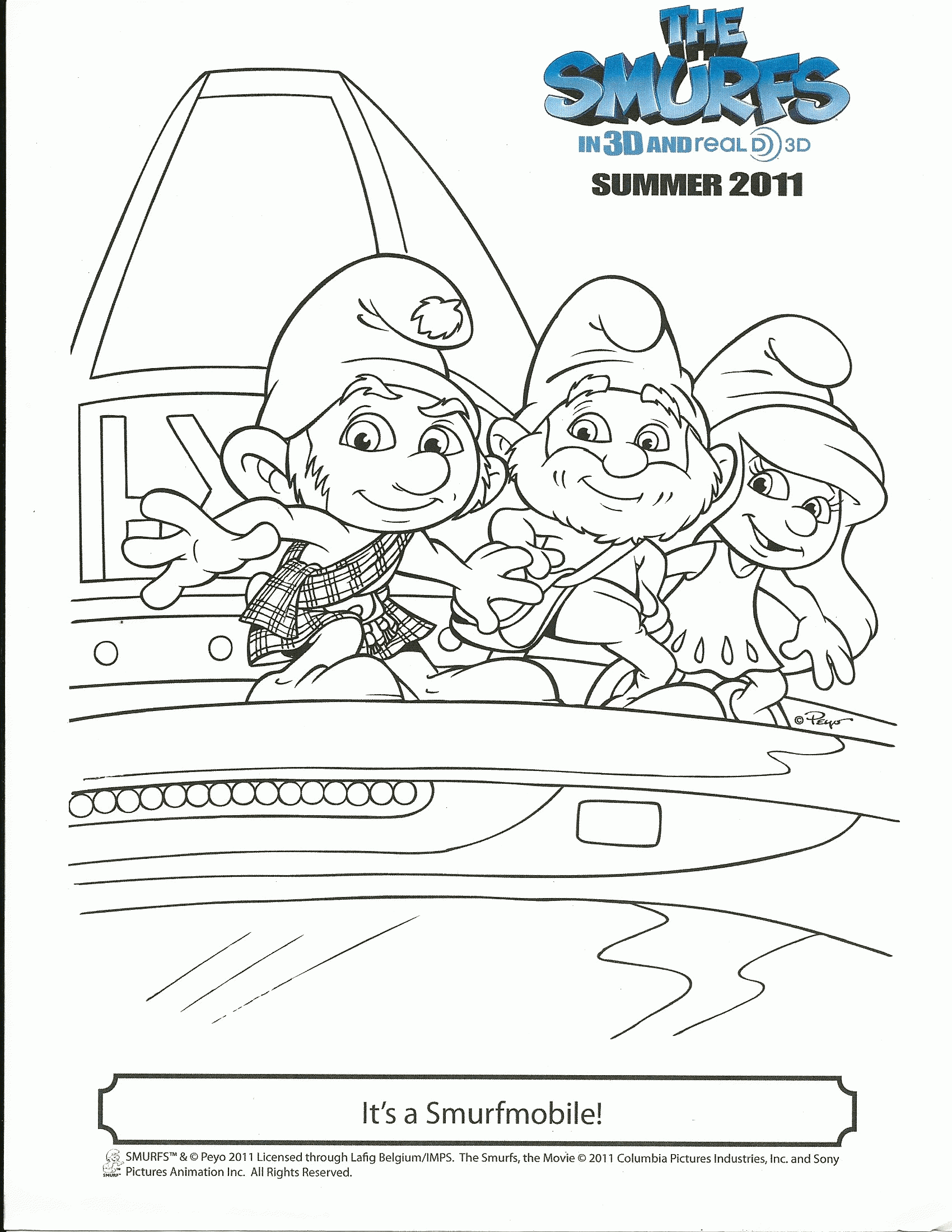 Smurf Christmas Coloring Pages Coloring Home